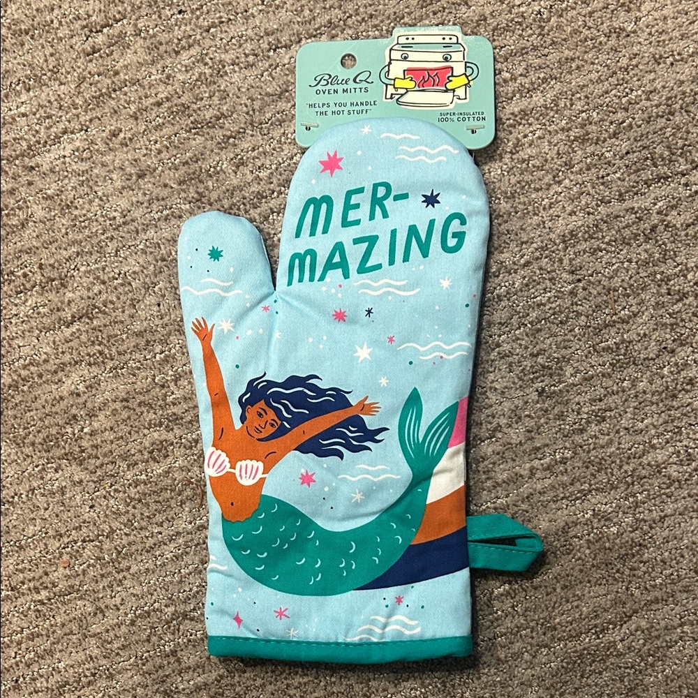 Blue Q Mer-Mazing Mermaid Oven Mitt NEW